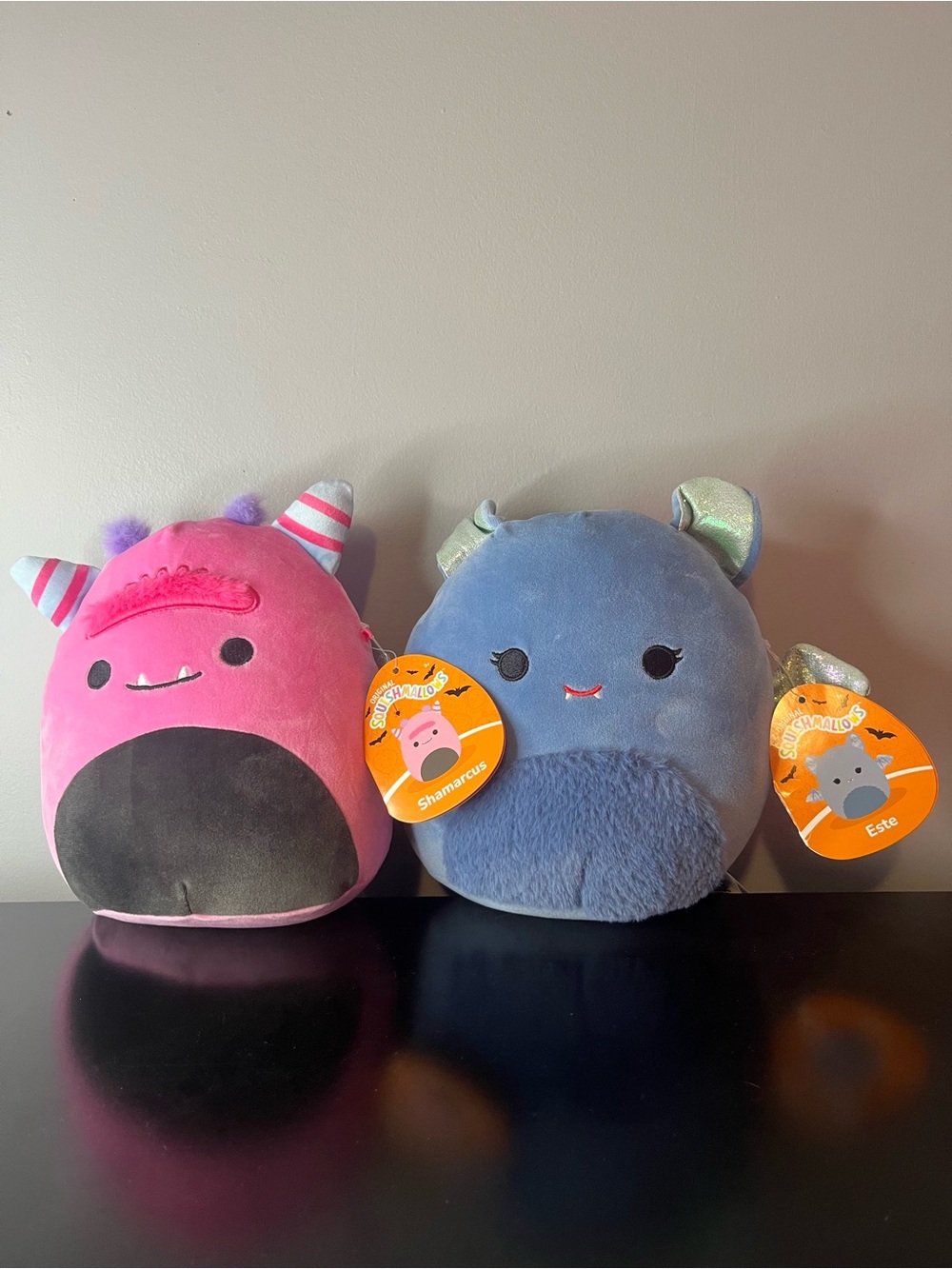 Squishmallows Pink & Blue Monster Plush Pair